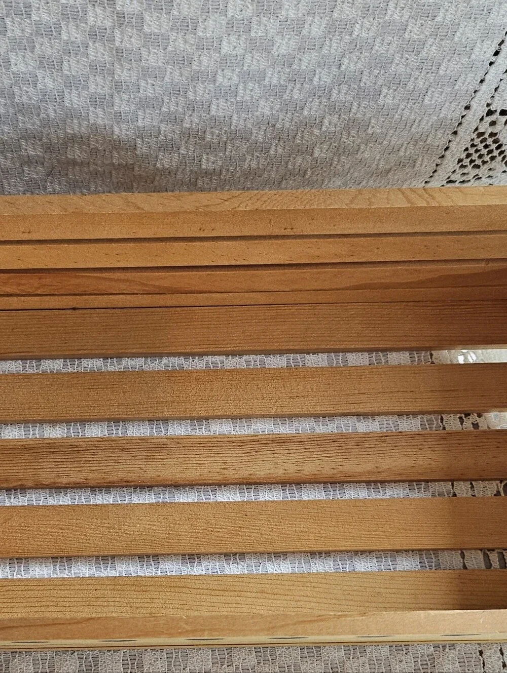 Vintage 90's Blue Heart Wooden Crate